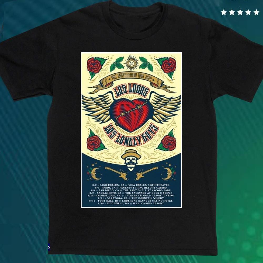 Los Lobos The Brotherhood Tour 2024 Size S-5XL CG1082 Unisex T-Shirt S