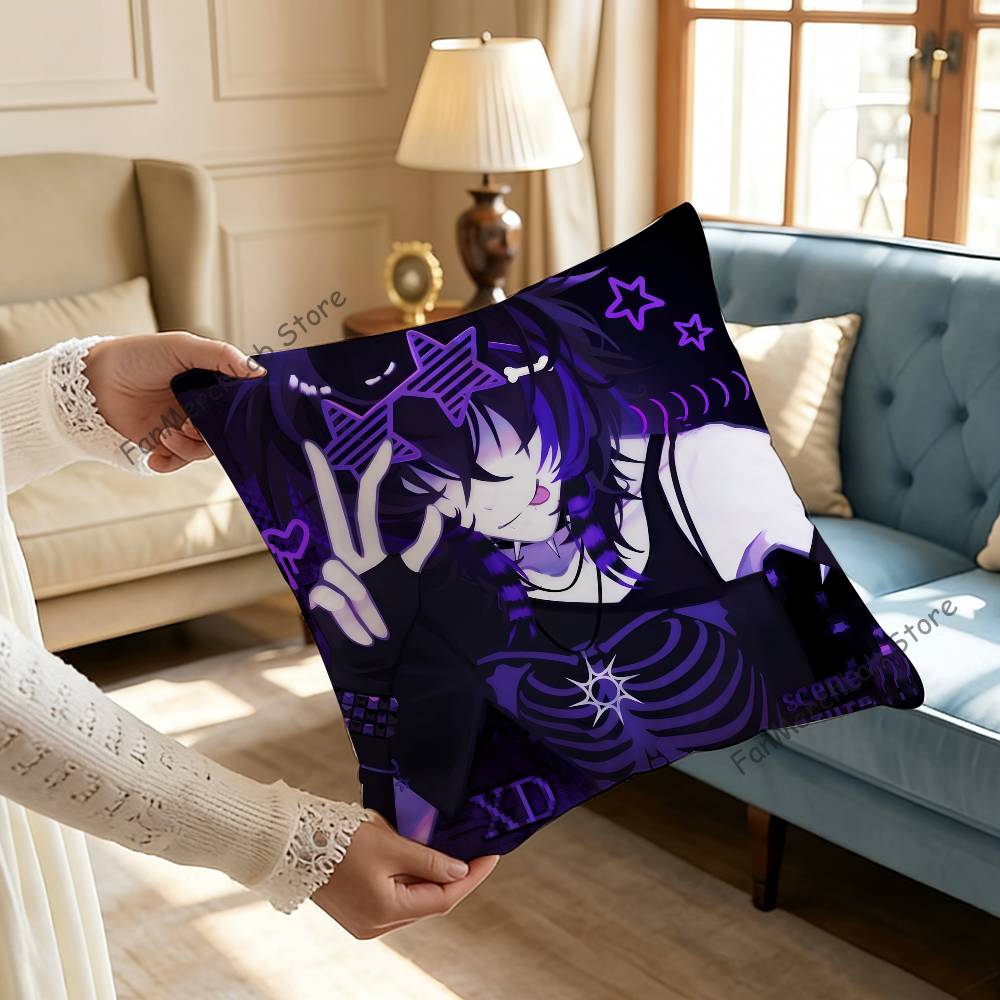 Azure Fanart Cushion For Bedroom Car Coffee Shop Room and Living Room Sofa Decorative Pillow Cover Case
