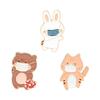 Charming Alloy Animal Pins Featuring Lovely Bear Rabbit And Cat Shapes For Trendy Outfits