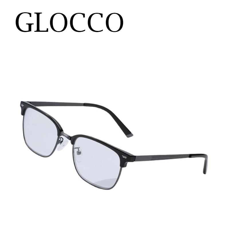 Alloy Optical Photochromic Presbyopia Eyeglasses Glasses Anti Blue Light Long Distance Vision Men Half Frame Super Light Rea+ding Eyeglasses 0 +15