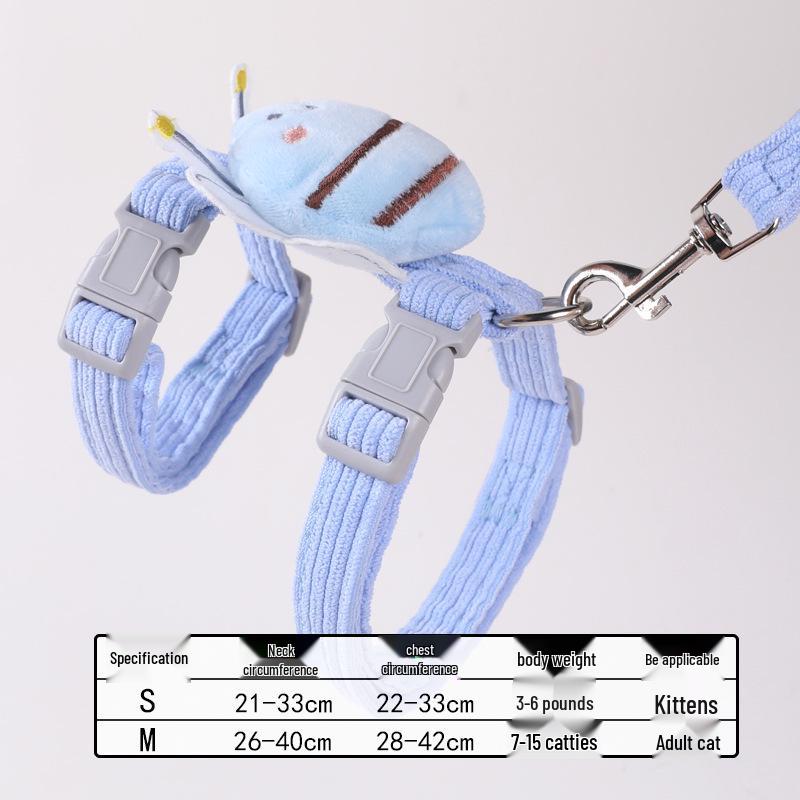 Adjustable Anti-Escape Cat Leash for All Seasons Small