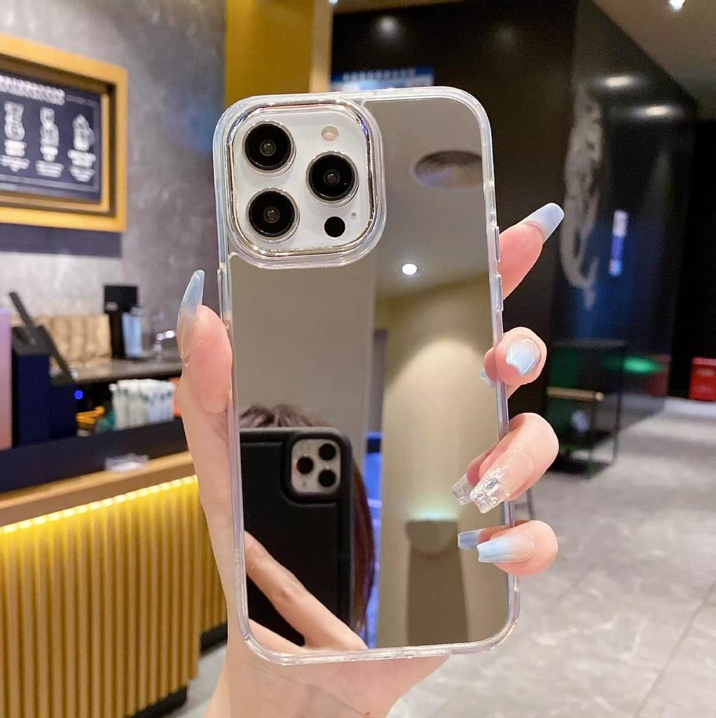 Ins Acrylic Plated Lens Mirror Mobile Phone Case for Samsung S24Ultra Beauty Mirror Case S23