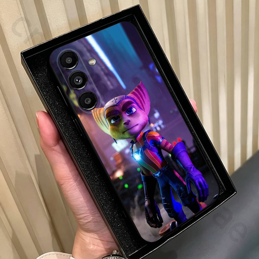 R-Ratchet Clank Handyhülle Für Samsung Galaxy A13,A21s,A22,A31,A32,A52,A53,A71,A80,Weiche Schwarze Hülle