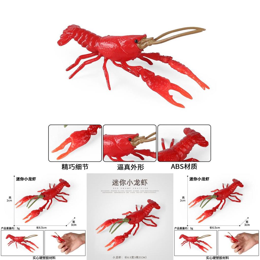 Childrens Marine Animal Model Plastic Red Claw Lobster Aquarium Decor Toy For Kids Learning