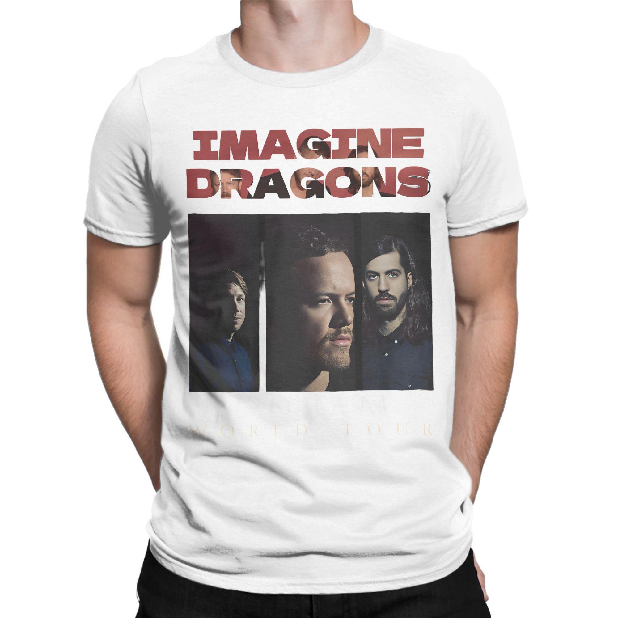 GUOYAN TOP Imagine Dragons Reflections Fans Tour 2025 T-shirt voor Mannen 100% Katoen T-shirt Ronde Hals T-shirts Korte Mouw Kleding Grote Maten M
