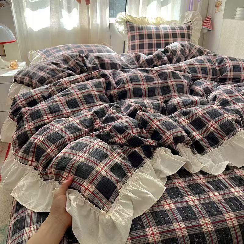 Princess Style Wrinkled Gauze Christmas Tree Bedding Set