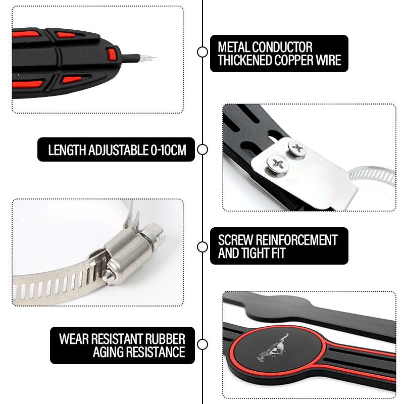 Auto Car Anti-Static Earth Ground Wire Belt Anti-Static Flex Strip For Ford Mustang ST line Mondeo Focus Fiesta Escape Kuga Ecosport Ranger EXplorer