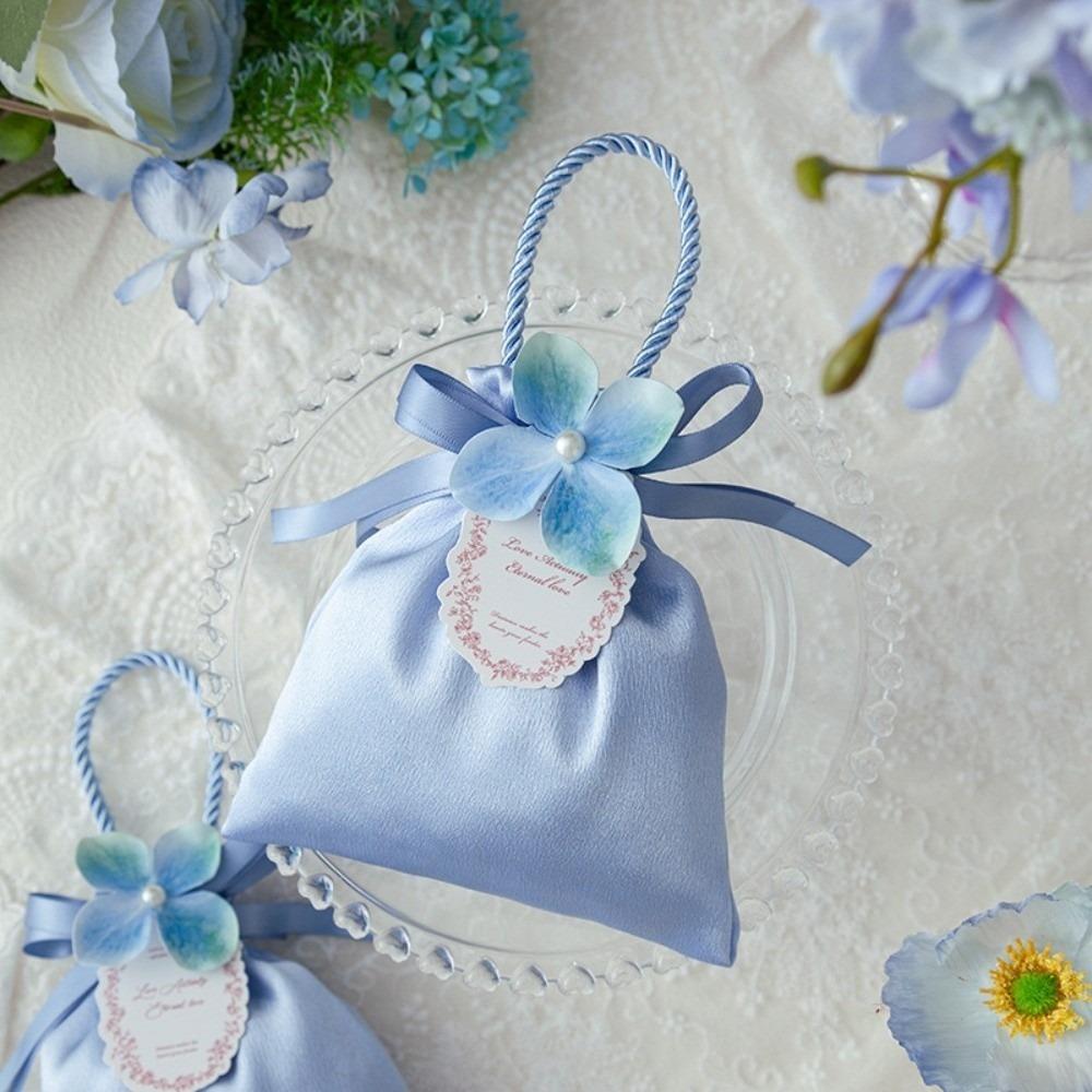 Mini Flower Drawstring Bag Gift Packaging Festive Sugar Bag Fashion Wedding Candy Bag  Festival