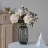 Multicolor Peony Artificial Flower Green Lieaves Lifelike Flower Faux Flower  Home Decoration