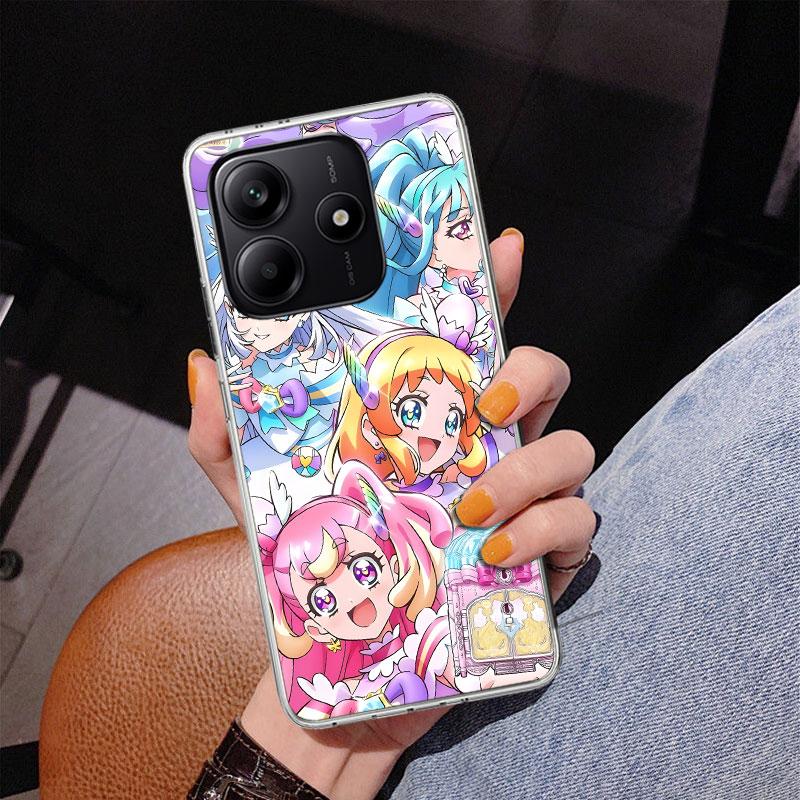 Pretty Cure Anime Phone Case For Xiaomi Redmi Note 15 14 13 12S 12 11 Pro Plus 14S 11S 11E 10 10S 11T 5G Personalized Cover Redm