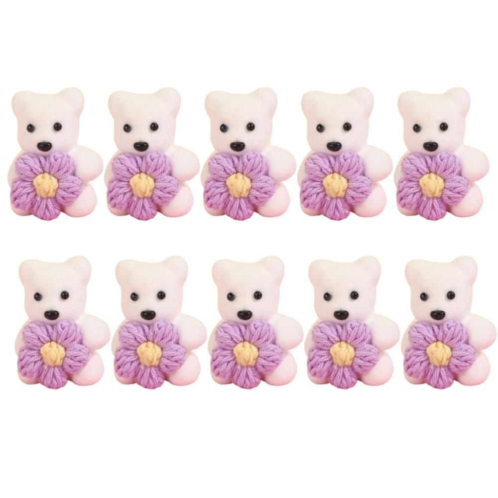10pcs/bag Foam Bear Mini Bear Flower Bouquet Plush Doll Cartoon Bouquet Doll  Girl Birthday Gift