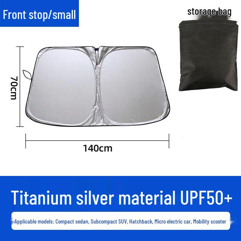 Car Windshield Sunshade Curtain - Front Window Sun Blocker & Heat Insulation Cover