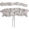 Ruffled Lolita Leg Rings Set Elastic Sexy Leg Loop Fashion Bride Garter Belt  JK Accessory