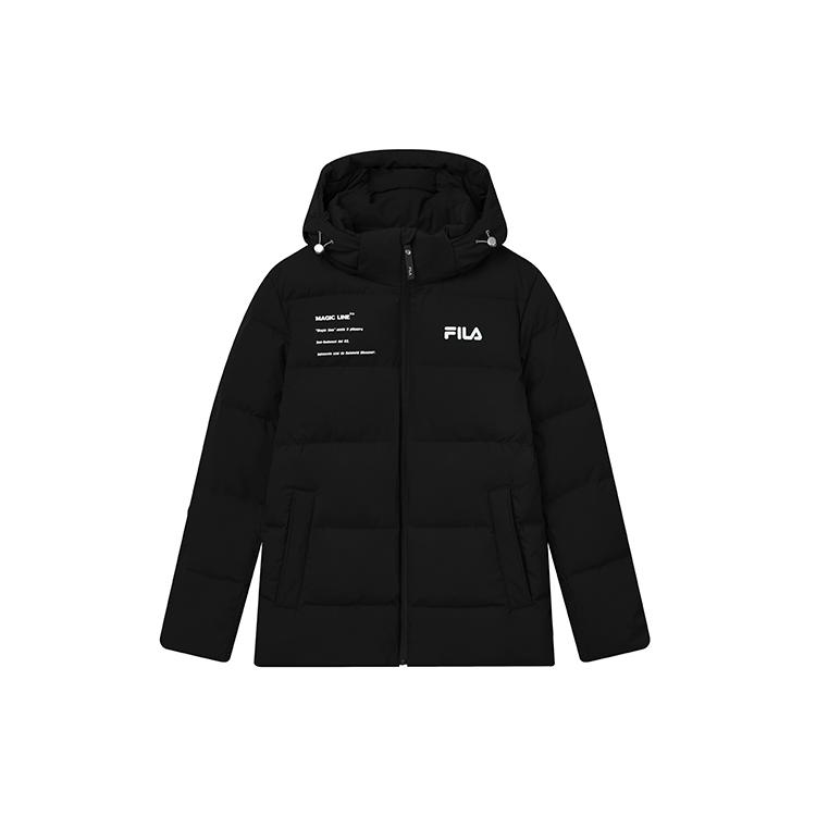 New FILA Sports Life Collection Down Jacket Winter Men's Jet Black F11M149901F-BK