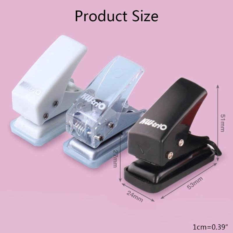 Mini Puncher Paper Capacity 8 Sheets Single Round Hole Puncher Aperture Diameter 0.24'' (6mm) for DIY Binder Paper Card