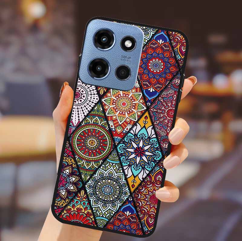 For Motorola G 5G 2025 Phone Case Bumper Soft TPU Silicone Back Cover 3D Flower Emboss Shell For Motorola Moto G 5G Fundas Coque