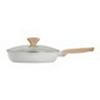Maifan Stone Non-Stick Shallow Frying Pan, Flat-Bottomed, Oil-Free, Die-Cast, Multi-Stove Compatible for Household Use.