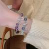 Moon and star zircon cat's eye glass bracelet, a trendy and popular design, perfect for sweet and youthful girls, and a great gift for female friends