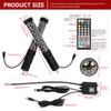 2PCS 1FT RGB LED Antennas With Warning Lights Antenna Led Bar Spiral Sequential Whip Light Off-road And UTV Accessories