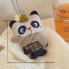 Forest Style Cloth Animal Plush Keychain Cute Rabbit Cat Panda Bear Fabric Doll Bag Pendant Car Keychain Backpack Hanging Decor