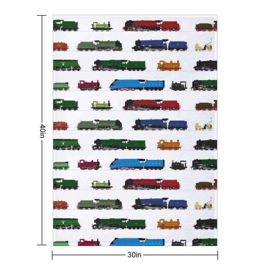 Iconic British Steam Trains Throw Blanket Vintage Hairy Baby blankets ands Blankets