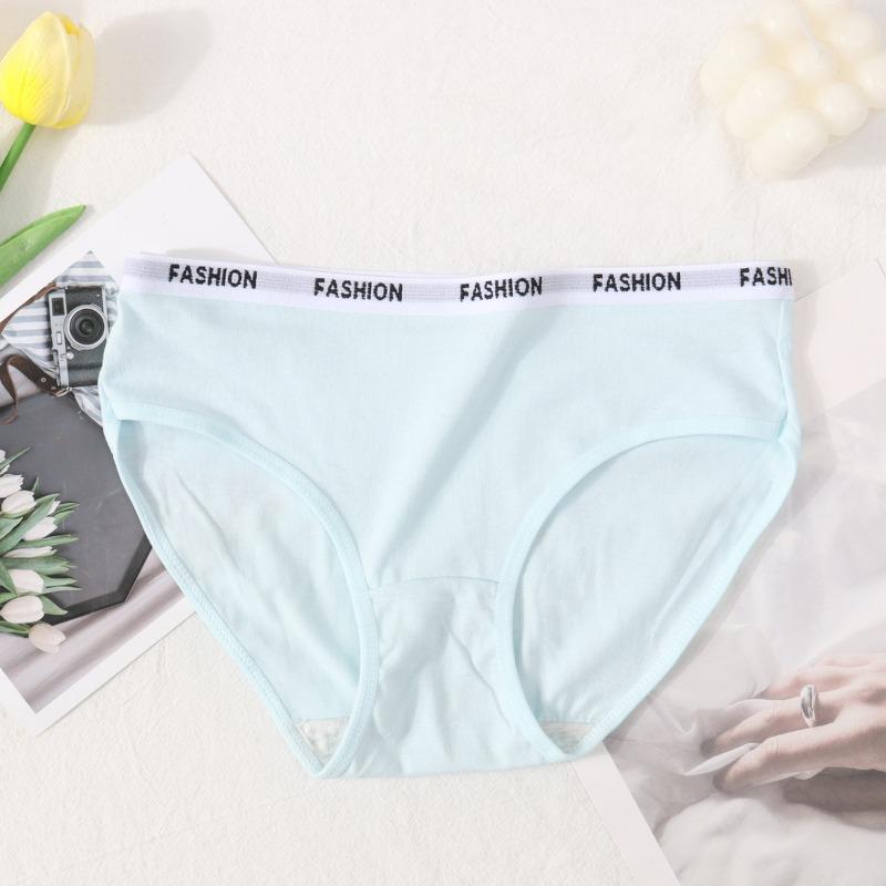 (5pcs /set) Teenagers Young Girl & Ladies Cute Briefs Girl Cotton Mid-rise Underwear Panties