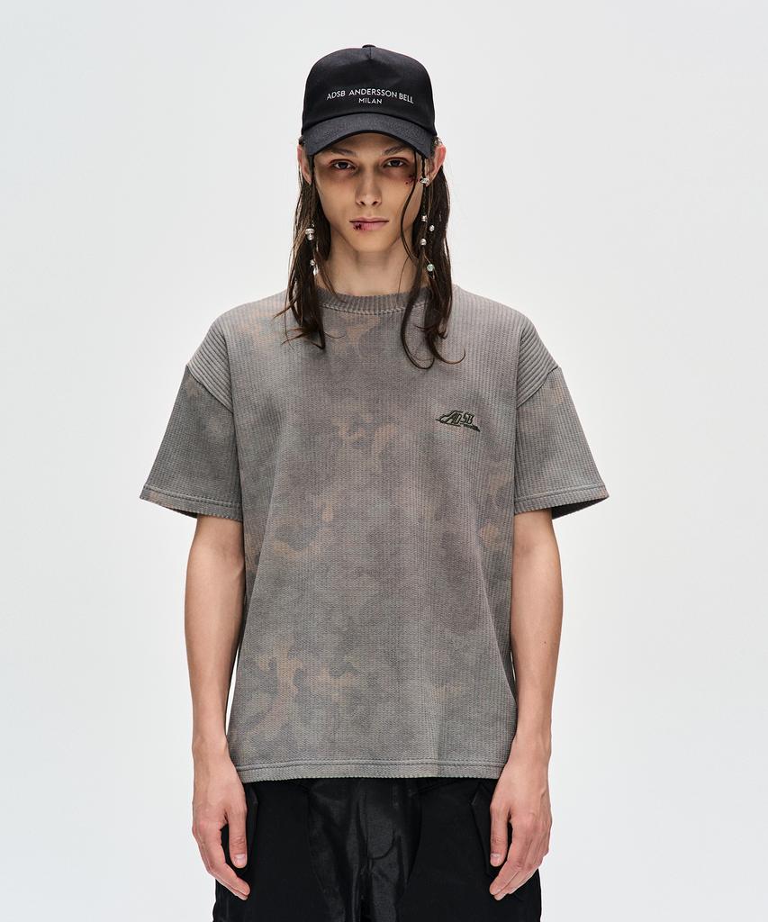 ADSB ANDERSSON BELL Unisex Camouflage Waffle T-Shirt Atb1087U(Sand)