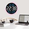 6672 Multifunctional Wall Clock Night Light Temperature Humidity Display Silent Electronic Clock