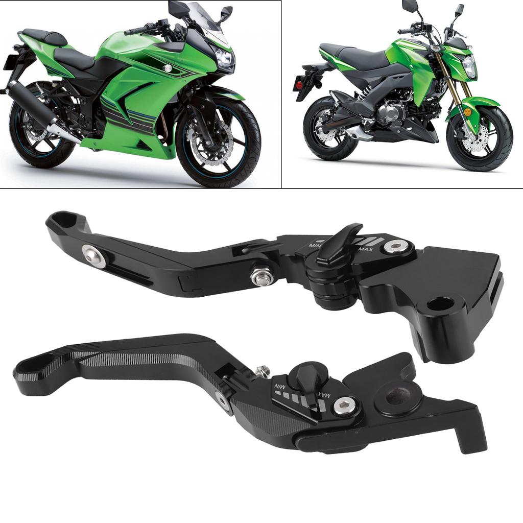 2pcs Brake Clutch Lever Handle 6 Position Adjustable Fit for Kawasaki NINJA 300RZ300250R400