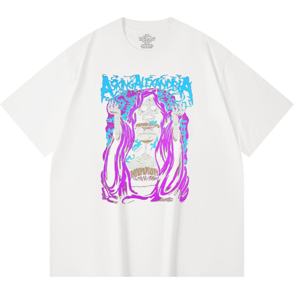 T-shirt Heavy Metal 100% Cotone 230 Gsm Stampa Band Rock Musica Popolare Unisex T-shirt Pesante in Cotone