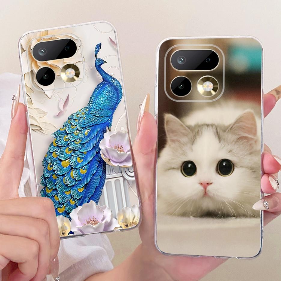 For Realme 16 Pro Plus Case RMX5131 Cute Cat Peacock Painted Cover Soft Slim Phone Case For Realme 16 Pro Realme16 Pro+ 5G Shell