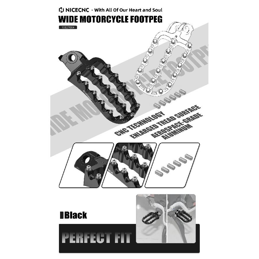 Forged Footpeg Footrest For KTM 690 Enduro R SMCR SMC R Husqvarna 701 SM Supermoto Enduro NORDEN 901 GASGAS ES/SM 700 2008-2025