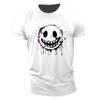 Fun 2D Smiling Face Printed T-shirt for Men - Hip-hop Retro Original Dojo Streetwear Casual Loose Short Sleeves Summer Style