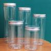 Aluminium-Verpackungsflasche Haustier Klar Leere Versiegelte Flasche Runder Eimer Lagerung Keksglas Lebensmittelqualität Versiegelte Dosen Behälter Tank
