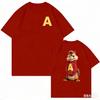 2026 Alvin And The Chipmunks Red Shirt Unisex S/P Movie Promo Nerd Geek Animation Adult T-Shirt Graphic T Shirts Cotton Tee Tops