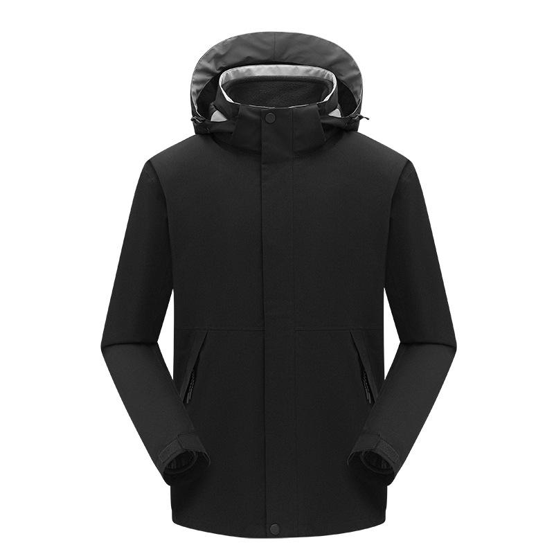 Rainstorm-proof Glue-pressed Jacket Men's Advanced Sense Three-in-one Three-proof Couple Jacket Women
