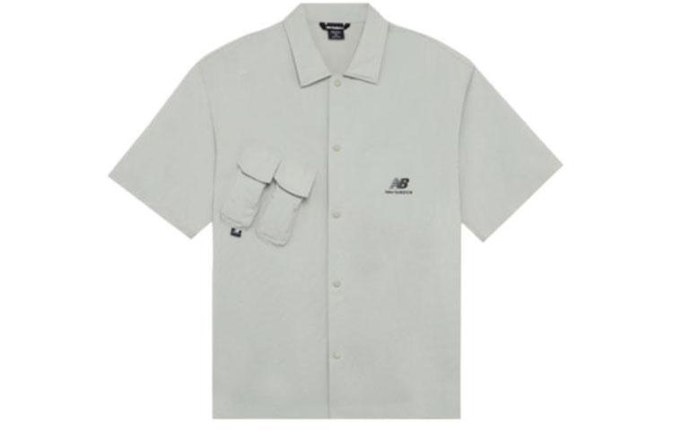 New Balance Shirts Men s Green Lapel Moderate Straight Fit AMJ22360-DRA M