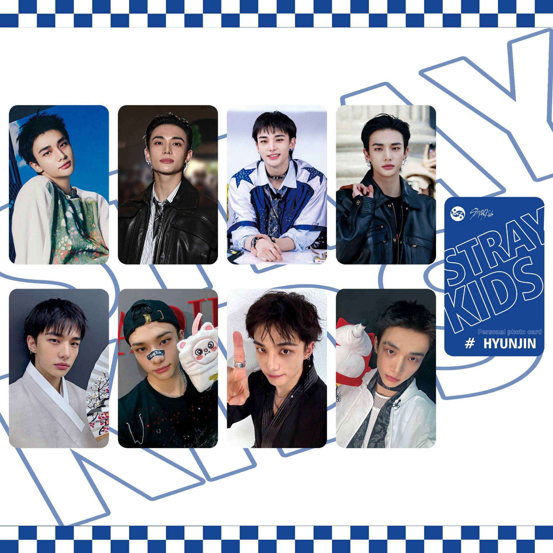 8 шт. Фотокарточки Straykids Skzoo, Персональные маленькие карточки участников, Хуан Сючень, Джин Сонмин, Набор коллекционных периферийных карт K-pop