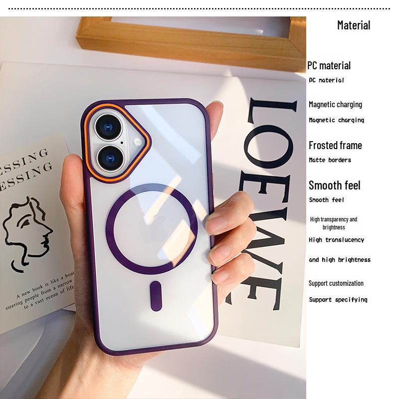 

Магнитный чехол-броня с кольцом для iPhone 14/15/16 Pro Max - Контрастный цвет, Полная защита, Противоударный дизайн iPhone 12/12 Pro