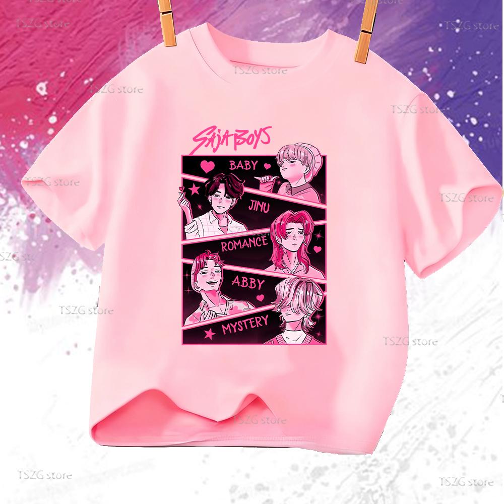Fashion Printed Loose Short Sleeve Casual Top Crew Neck T-Shirts Boys