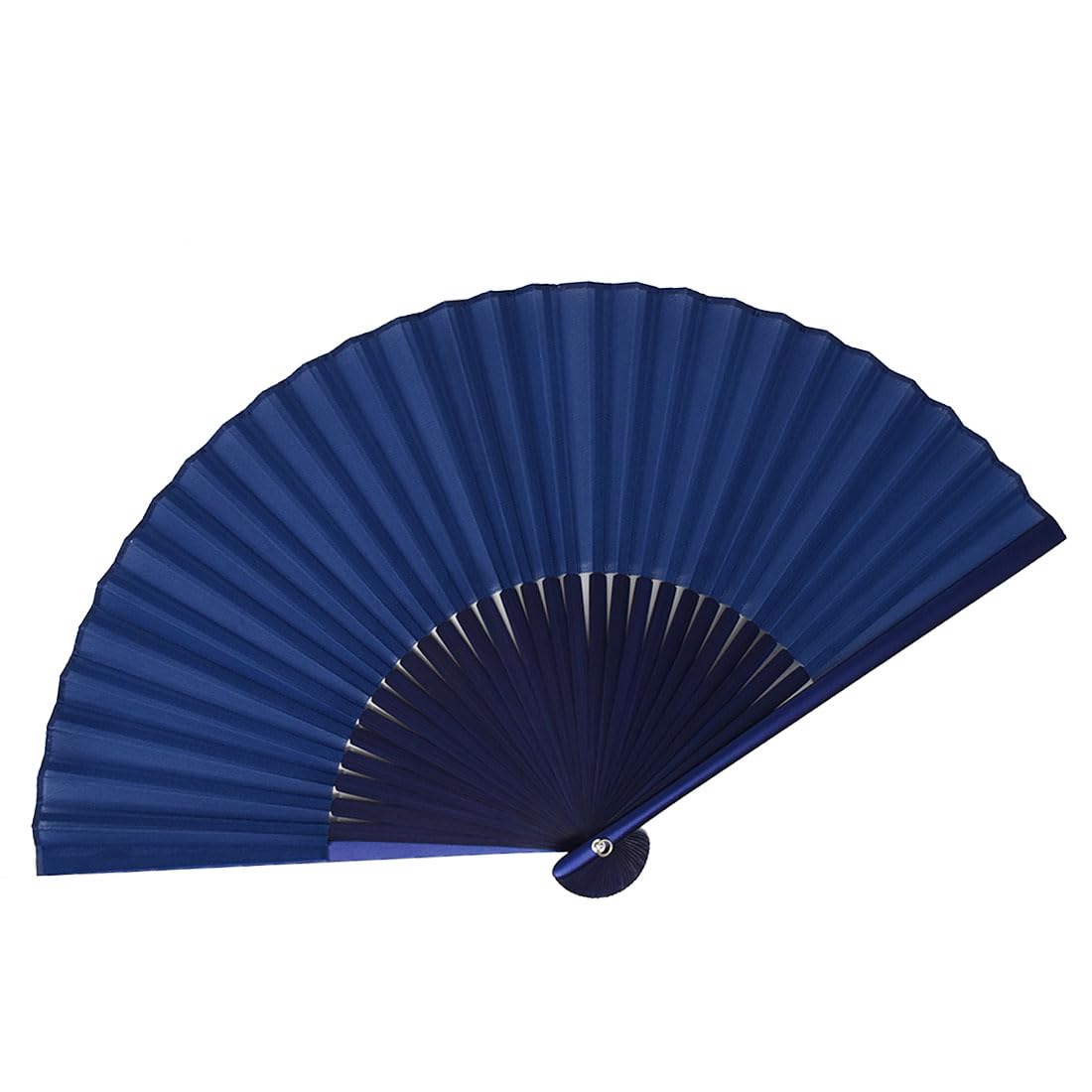 

Kimono Aluminum Folding Metallic 21cm 30 Ribs x [Stylish Iroha] Fan, Finish, (7 inches), (Blue Navy)
