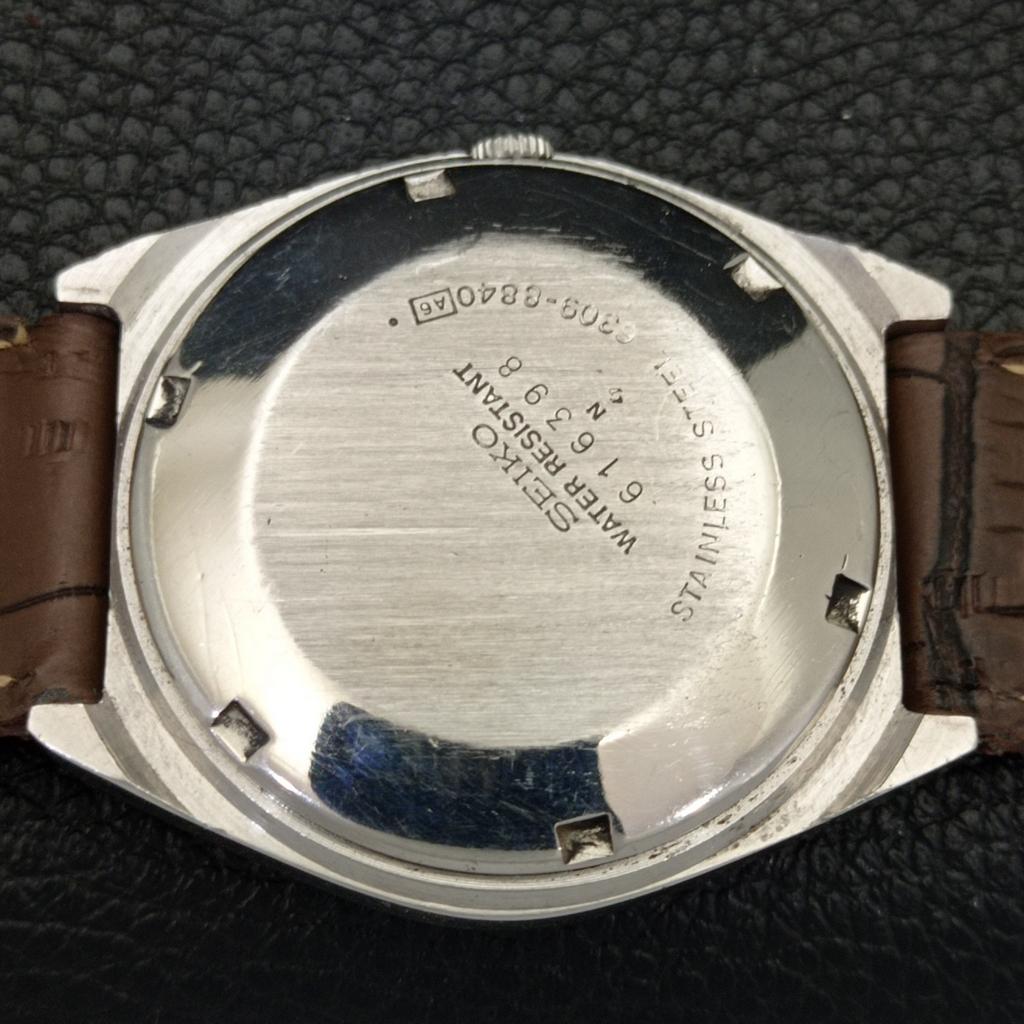 AUTOMATIC VINTAGE SEIKO 5 JAPAN 6309A MENS ARABIC RED COLOR DIAL WATCH a701347-5 R206a-a701347