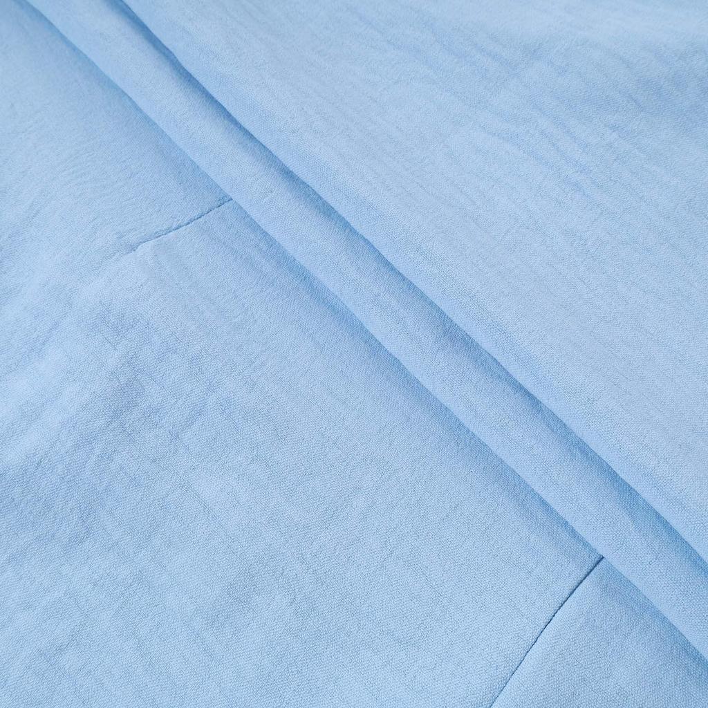 Women's Fashion Solid-color Retro Casual Long-sleeved Dress (without Belt)