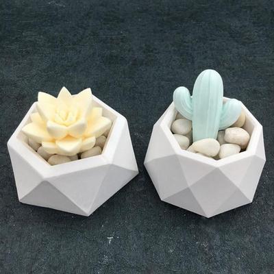 3D Succulent Plant Flower Pot Silicone Mold Gypsum Cement Mini Flower Bonsai DIY Candle Hold