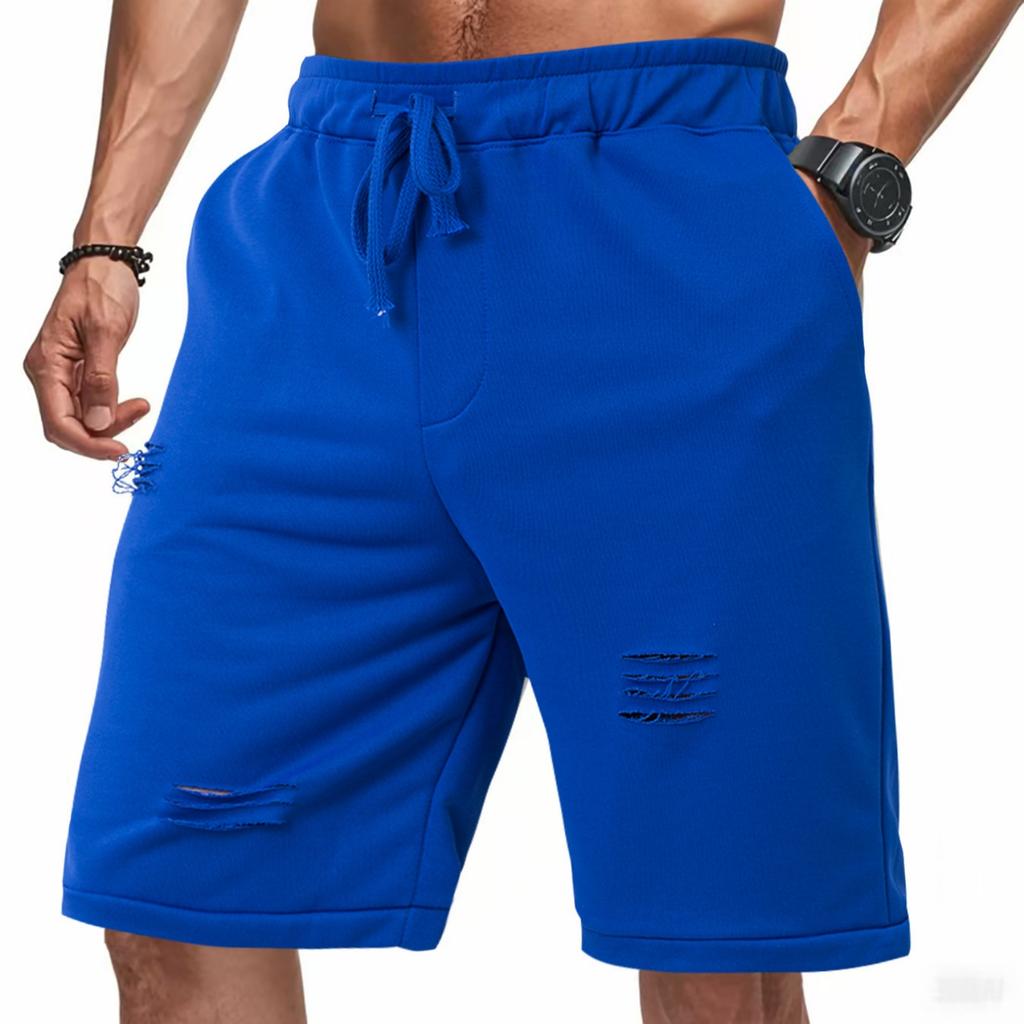 Men's Ripped Loose Fit Cloth Athletic Shorts