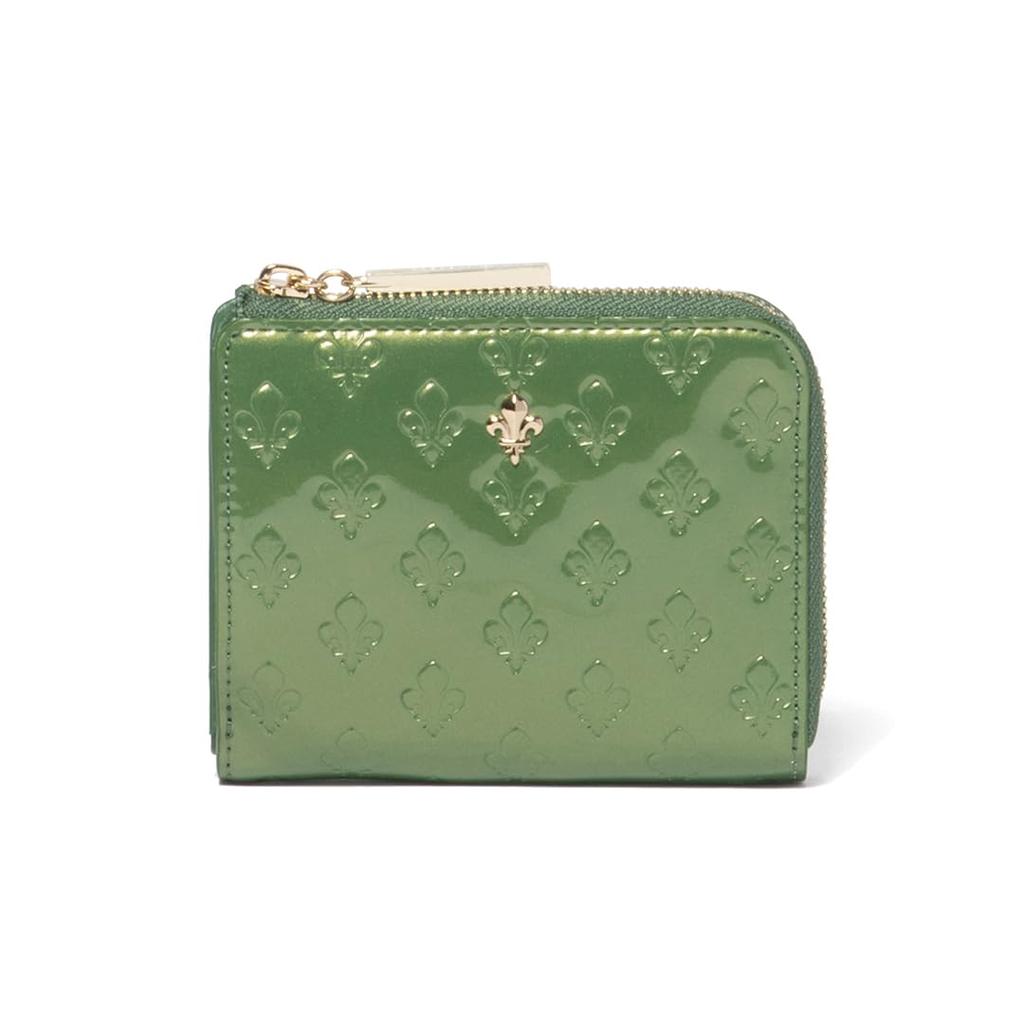 Patrick Cox Glitter Lily Enamel Long Wallet with Glitter Kings PXLWDBS2 Women's Pattern, Green,