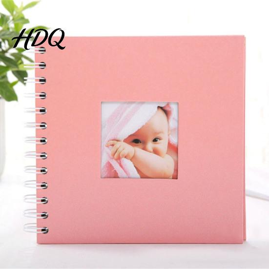 Small Photo Album Album 6 Inch Baby Memory Book Mini Scrapbook for Kids with Stickers & Decorative Compact Borders DIY First Year Milestone