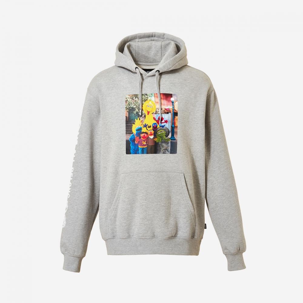 

Флисовая футболка Vans Sesame Street PO VN0008HM02F-CEMENT HEATHER