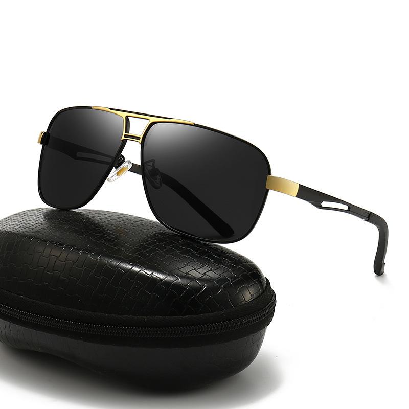 Polarized Sunglasses Men'S Intelligent Color-Changing Day And Night Dual-Beam Retro Driving Glasses Fishing Tide
