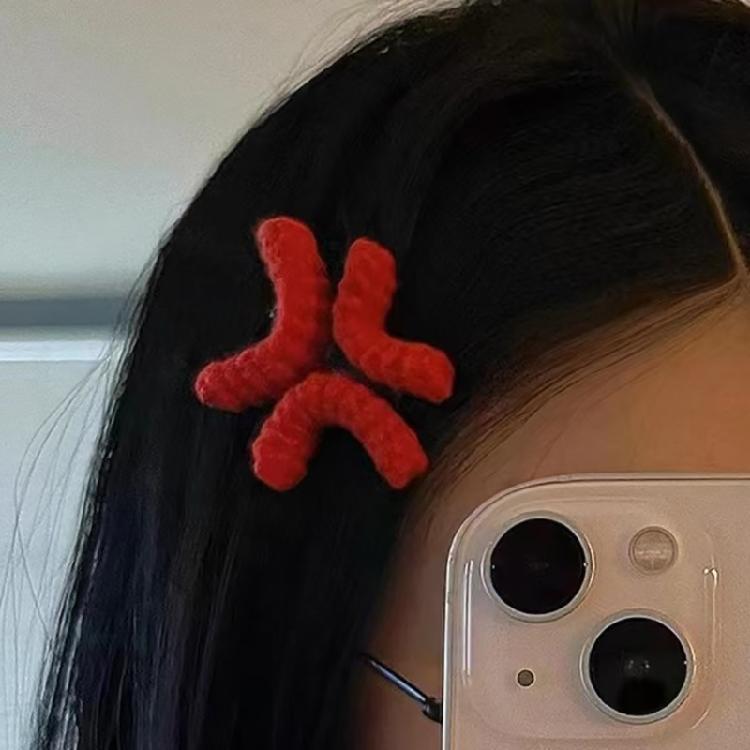 Crochet Angry Hair Clips for Women Girls Fashion Hair Barrettes Hair Accessories Hair Decorations Duckbill Hairpins
